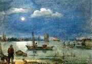 AVERCAMP, Hendrick Fishermen by Moonlight oil painting